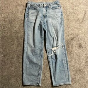 Distressed Light Blue Jeans